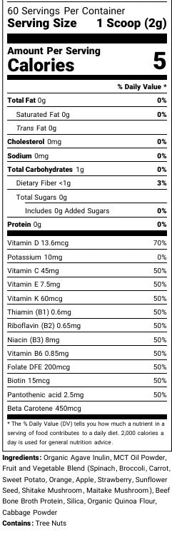 Kids Meal Booster Savory – Picky Eater Superfood Powder – 14+ Natural Ingredients